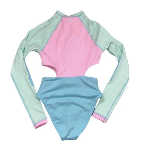 NWT LoveShackFancy X Hurley Zip-up Cut Out Swimsuit Barbie Monokini bodysuit - Picture 10 of 11